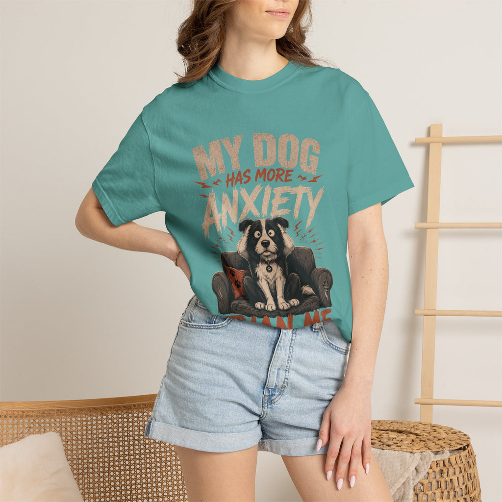 Dog Anxiety T-Shirt — “My Dog Has More Anxiety Than Me” Cute Rescue Pet Tee