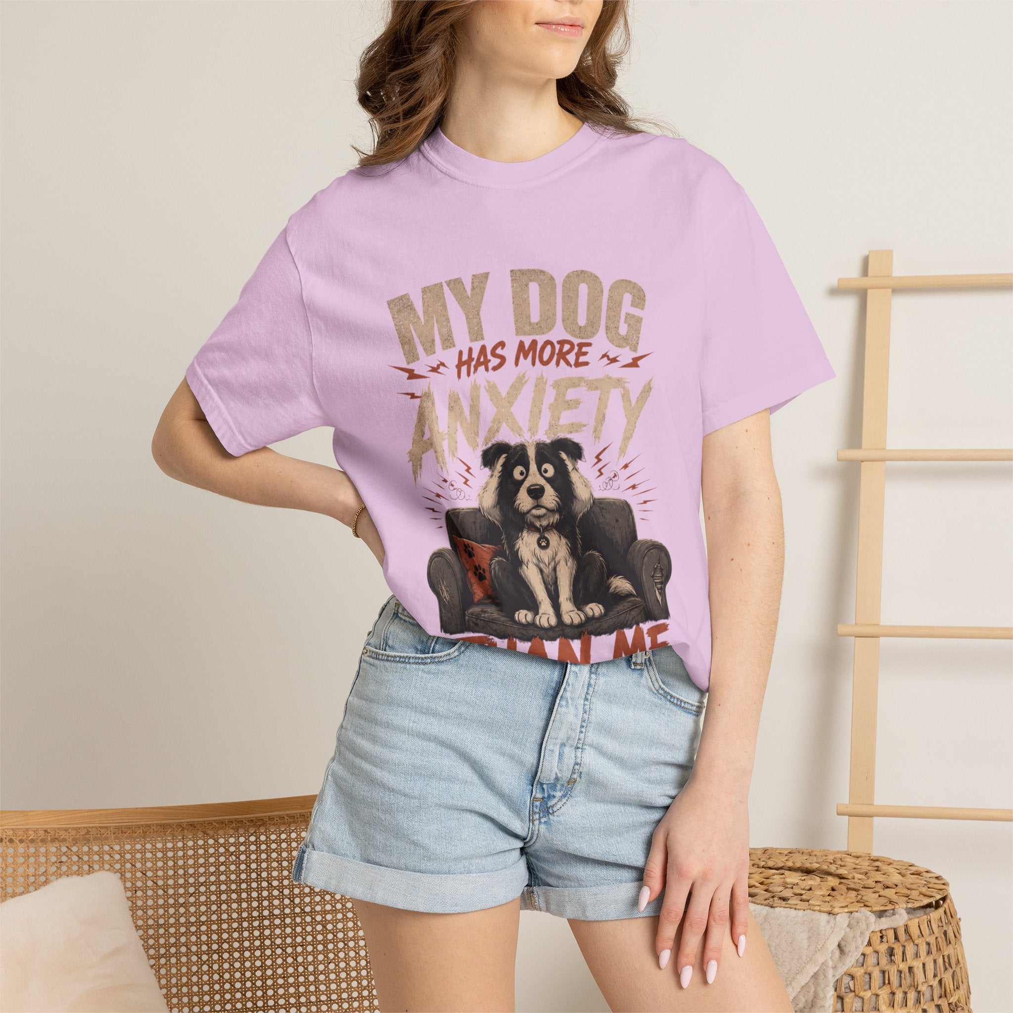Dog Anxiety T-Shirt — “My Dog Has More Anxiety Than Me” Cute Rescue Pet Tee