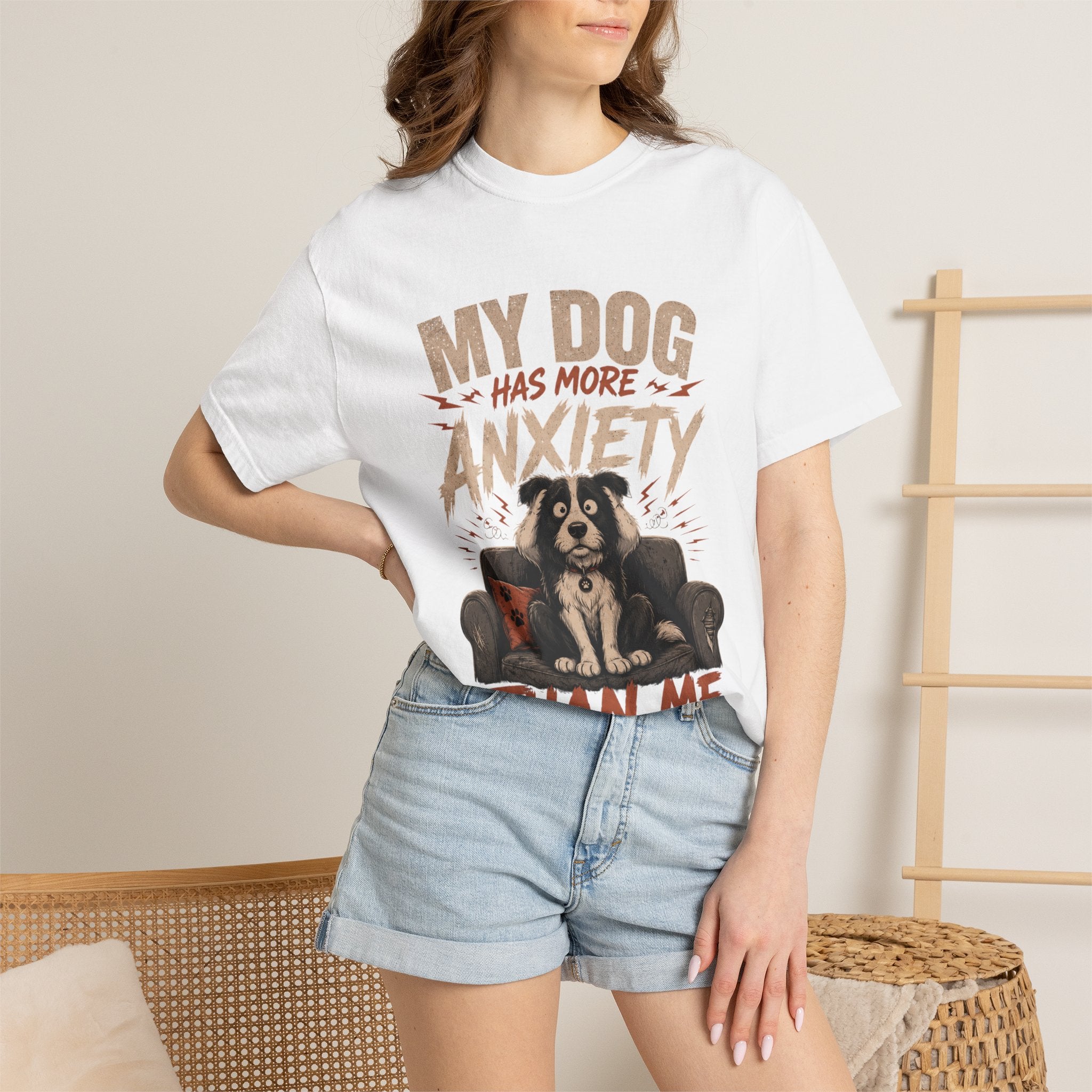 Dog Anxiety T-Shirt — “My Dog Has More Anxiety Than Me” Cute Rescue Pet Tee