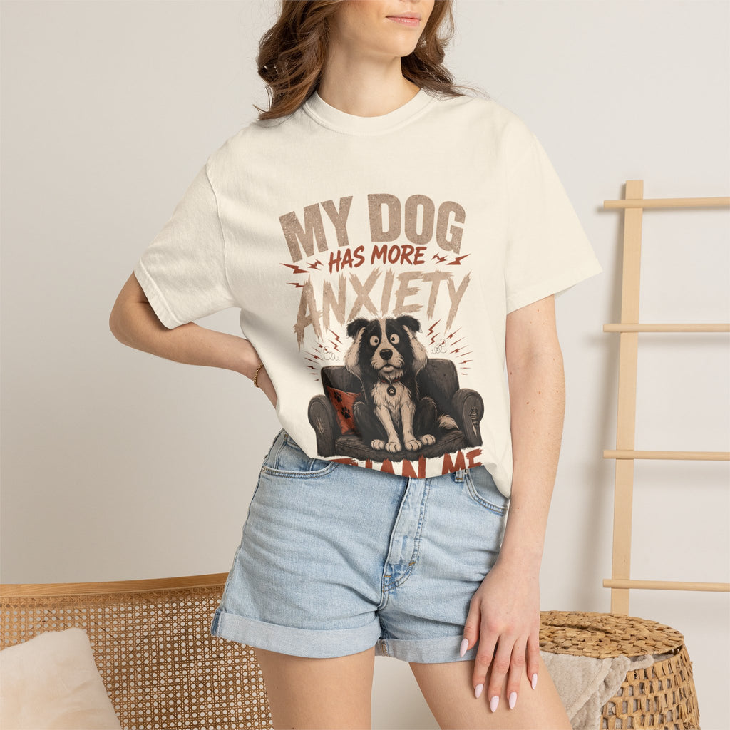 Dog Anxiety T-Shirt — “My Dog Has More Anxiety Than Me” Cute Rescue Pet Tee