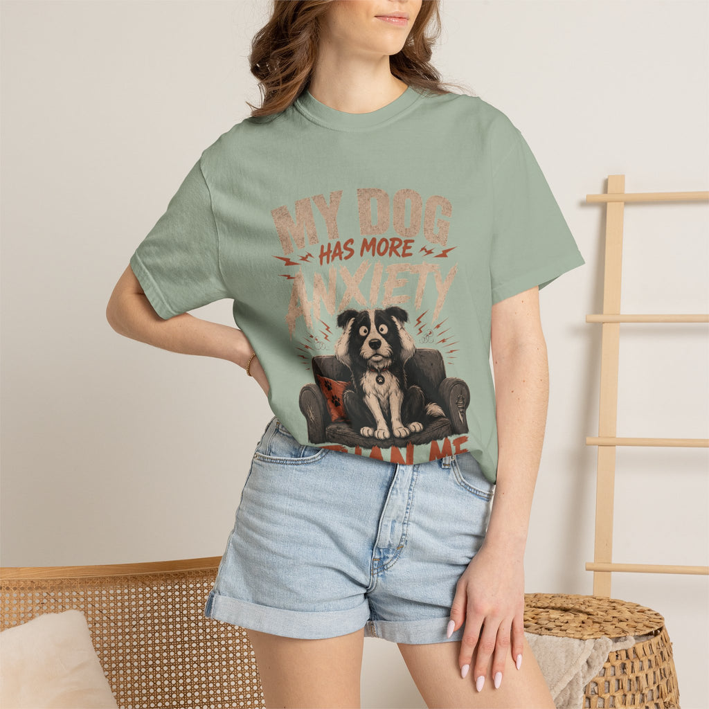 Dog Anxiety T-Shirt — “My Dog Has More Anxiety Than Me” Cute Rescue Pet Tee