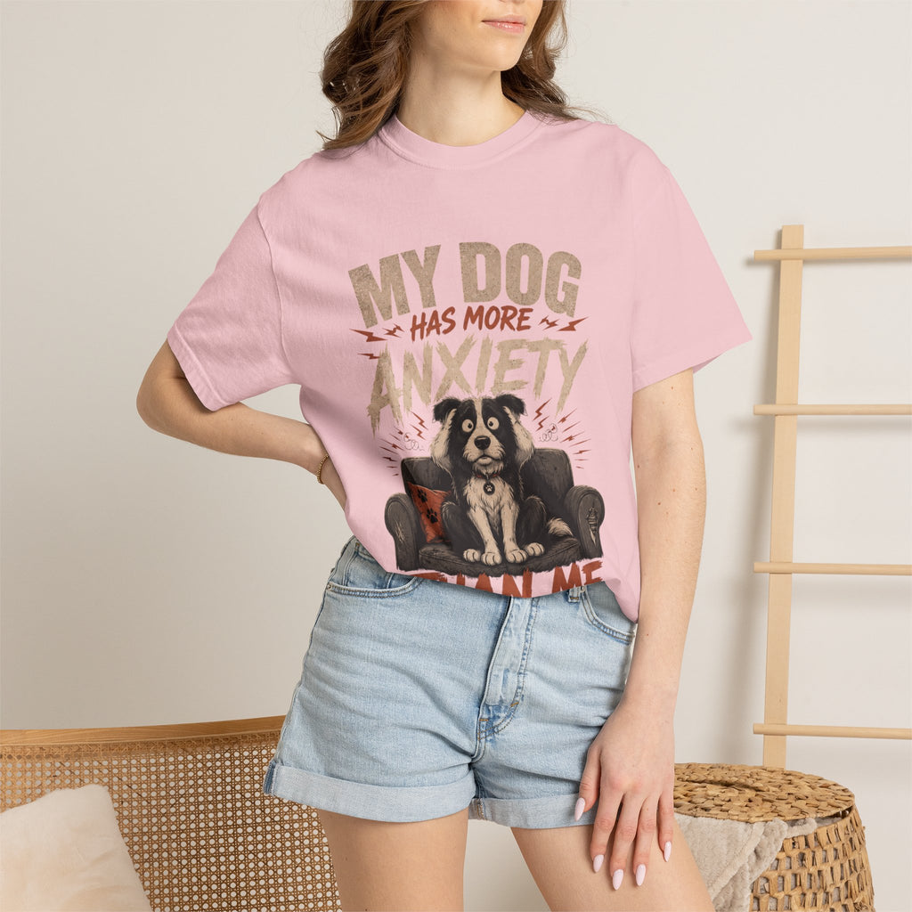 Dog Anxiety T-Shirt — “My Dog Has More Anxiety Than Me” Cute Rescue Pet Tee