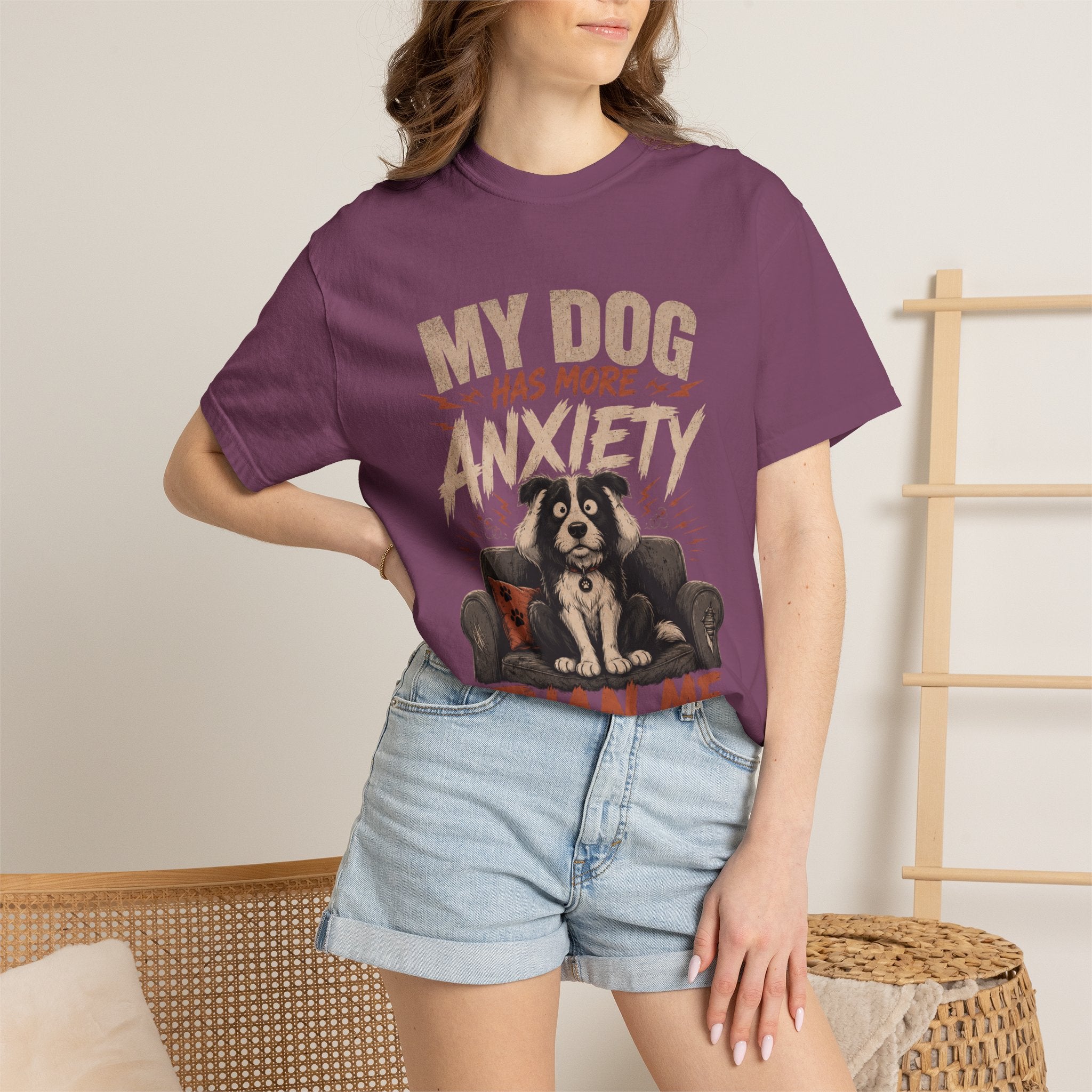 Dog Anxiety T-Shirt — “My Dog Has More Anxiety Than Me” Cute Rescue Pet Tee